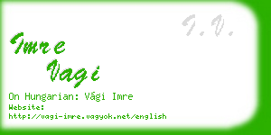 imre vagi business card
